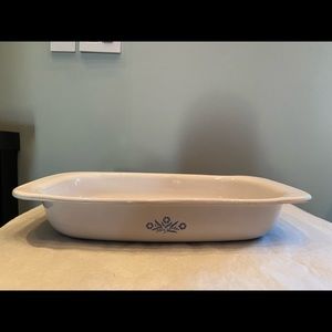 LARGE BLUE FLOWER CORNINGWARE DISH